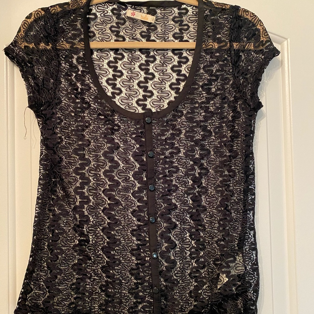 Black sheer top